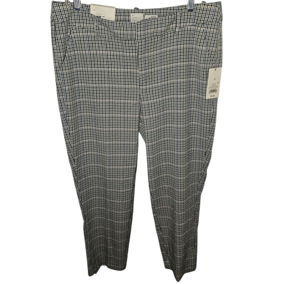 NWT A New Day Plaid Mid Rise Slim Ankle Pants - Picture 1 of 3